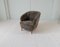 Art Deco Curved Sahara Lounge Chair in Shearling Sheepskin, Sweden, 1940s 4