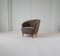 Art Deco Curved Sahara Lounge Chair in Shearling Sheepskin, Sweden, 1940s 2