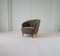 Art Deco Curved Sahara Lounge Chair in Shearling Sheepskin, Sweden, 1940s, Image 2