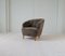 Art Deco Curved Sahara Lounge Chair in Shearling Sheepskin, Sweden, 1940s 3