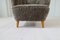 Art Deco Curved Sahara Lounge Chair in Shearling Sheepskin, Sweden, 1940s, Image 7