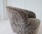Art Deco Curved Sahara Lounge Chair in Shearling Sheepskin, Sweden, 1940s, Image 10