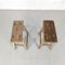 Vintage Holzhocker, 2er Set 4