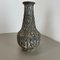 Brutalist Fat Lava Vase in Grey Ceramic attributed to Ilkra, Germany, 1970s 5