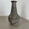 Vase Fat Lava Brutaliste en Céramique Grise attribué à Ilkra, Allemagne, 1970 5