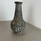 Brutalist Fat Lava Vase in Grey Ceramic attributed to Ilkra, Germany, 1970s, Image 4