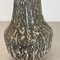 Vase Fat Lava Brutaliste en Céramique Grise attribué à Ilkra, Allemagne, 1970 10
