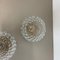 Runde Wandlampen aus Bubble Glas im Stil von Tynell, Frankreich, 1950er, 2er Set 6