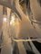Lámparas de araña de pétalos blancos de cristal de Murano, años 90. Juego de 3, Imagen 15
