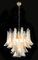 Lámparas de araña de pétalos blancos de cristal de Murano, años 90. Juego de 3, Imagen 19