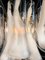 Lámparas de araña de pétalos blancos de cristal de Murano, años 90. Juego de 3, Imagen 5