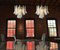 Lampadari a petalo bianco in vetro di Murano, anni '90, set di 3, Immagine 2