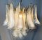 Lámparas de araña de pétalos blancos de cristal de Murano, años 90. Juego de 3, Imagen 11