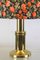 Mid-Century Brass-Colored Table Lamp in Floral, Image 2