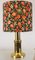 Mid-Century Brass-Colored Table Lamp in Floral 6