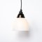 Petites Lampes à Suspension Supastone Vintage en Verre Opalin Blanc de Gec, 1930s, Set de 3 4