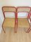 Red and White Metal Chairs, Former Yugoslavia, 1970s, Set of 4 3