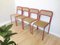 Red and White Metal Chairs, Former Yugoslavia, 1970s, Set of 4 1