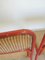 Red and White Metal Chairs, Former Yugoslavia, 1970s, Set of 4 9