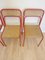 Red and White Metal Chairs, Former Yugoslavia, 1970s, Set of 4 4
