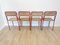 Red and White Metal Chairs, Former Yugoslavia, 1970s, Set of 4 7