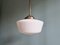Large Art Deco Suspension in Conical White Opaline Glass, 1930s 6