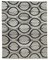 Grey Geometric Wool Flatwave Kilim Rug, 2010s 1