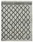 Tappeto Kilim Flatwave in lana grigio annodato a mano, inizio XXI secolo, Immagine 1