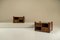 Nightstands in Walnut in the style of Luciano Frigerio by Luciano Frigerio, Italy, 1970s, Set of 2 2