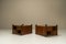 Nightstands in Walnut in the style of Luciano Frigerio by Luciano Frigerio, Italy, 1970s, Set of 2 4