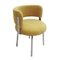 Bauhaus Style Chairs in Yellow Cotton, Set of 2 3