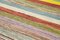 Multicolor Geometric Design Wool Flatwave Kilim Rug, 2010s 5