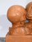P. Dumont, Art Deco Mother and Her Children, 1920s, Patinated Terracotta Group 17