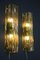 Golden Square Murano Glass Sconces in the style Mazzega, 2000s, Set of 2 4