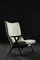 Mid-Century Norway Modern Teak & White Boucle Fabric High Lounge Chair, 1960s, Image 19