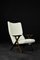 Mid-Century Norway Modern Teak & White Boucle Fabric High Lounge Chair, 1960s 5