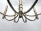 Large Vintage Italian Eight Lights Chandelier in Brass, 1970s, Image 5