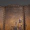 20th Century Oil Painted on Leather Room Screen, 1920s, Image 11