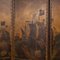 20th Century Oil Painted on Leather Room Screen, 1920s 12