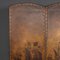 20th Century Oil Painted on Leather Room Screen, 1920s 9