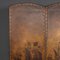 20th Century Oil Painted on Leather Room Screen, 1920s, Image 9