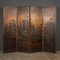 20th Century Oil Painted on Leather Room Screen, 1920s 2