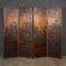 20th Century Oil Painted on Leather Room Screen, 1920s, Image 2