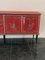 Credenza by Umberto Mascagni Rosso Bordeaux, 1950s 6