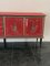 Credenza di Umberto Mascagni Rosso Bordeaux, anni '50, Immagine 6