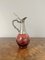 Antique Edwardian Cranberry Glass Wine Decanter, 1910, Image 2