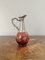 Antique Edwardian Cranberry Glass Wine Decanter, 1910, Image 1