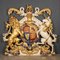 19th Century Carved Wood & Painted Royal Crest, 1860s 2