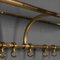 Wall Mounted Brass Coat & Hat Rack, 1930s, Image 10