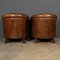 20th Century Leather Tub Chairs, 1980s, Set of 2 6